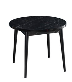 Hanah Home Stil Bendir Mesa de Comedor Redonda Blanco y Negro